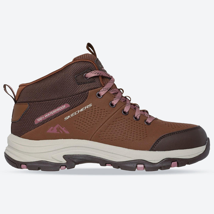 Women's Relaxed Fit Skechers 180005 Waterproof Trego Trail Destination Boots - Brown/Multi in Brown/Multi - Image 1