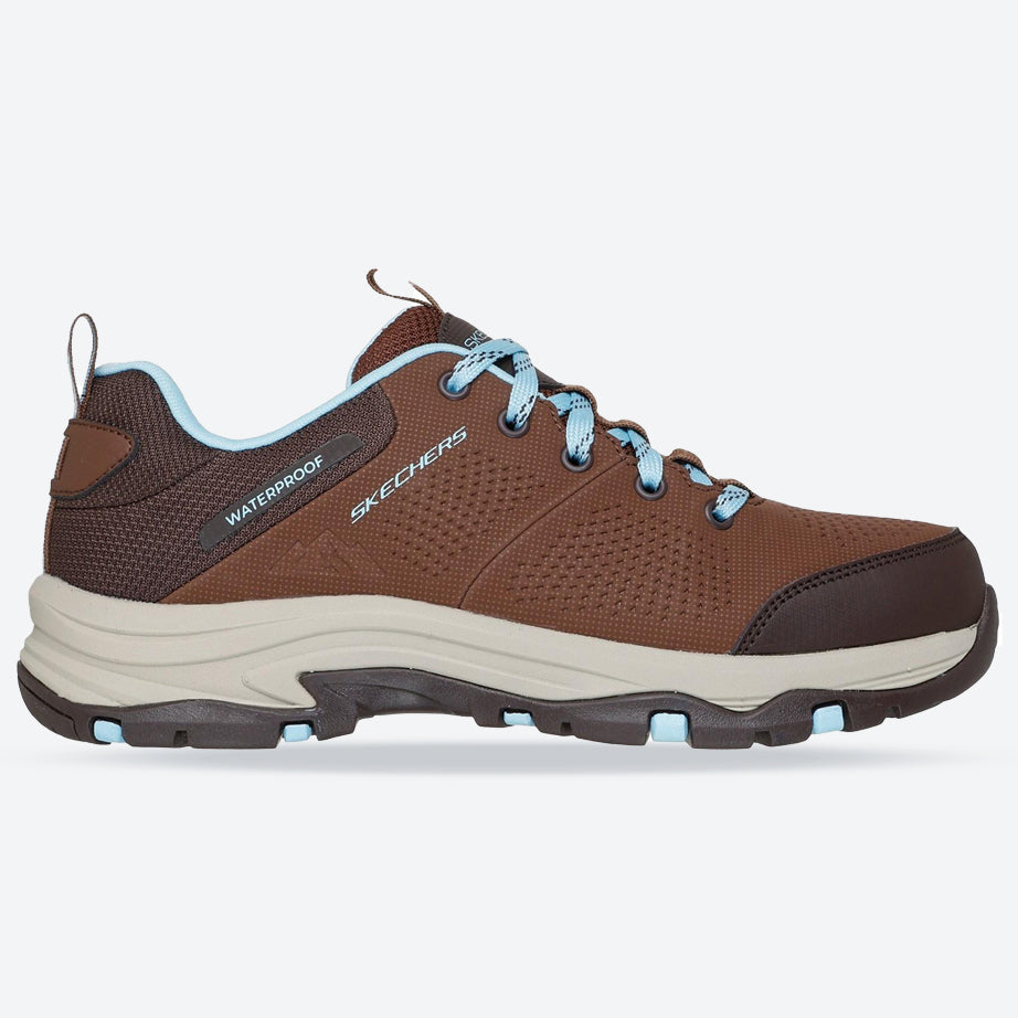 Women's Relaxed Fit Skechers 180119 Waterproof Trego Trail Destiny Trainers in Chocolate - Image 7
