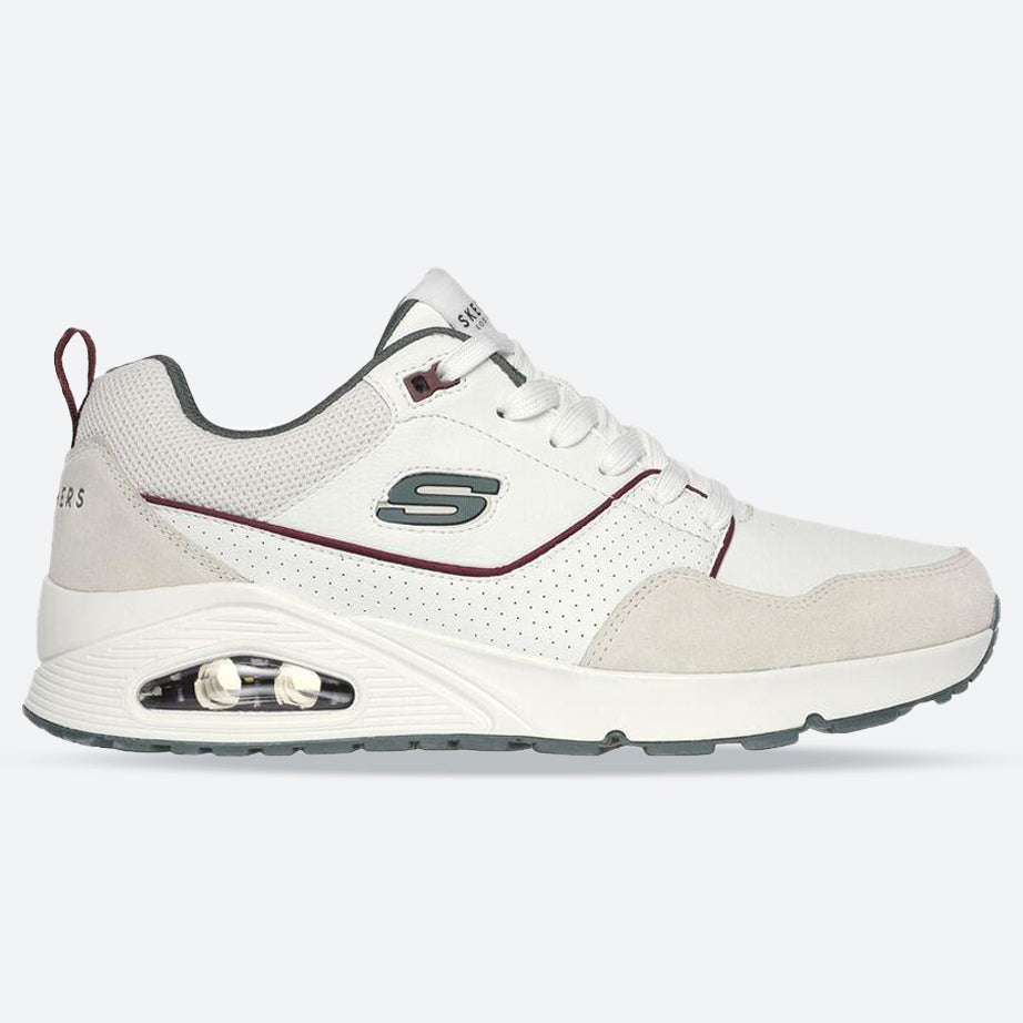 Men's Wide Fit Skechers 183020 Uno Retro One Trainers in Grey - Image 13