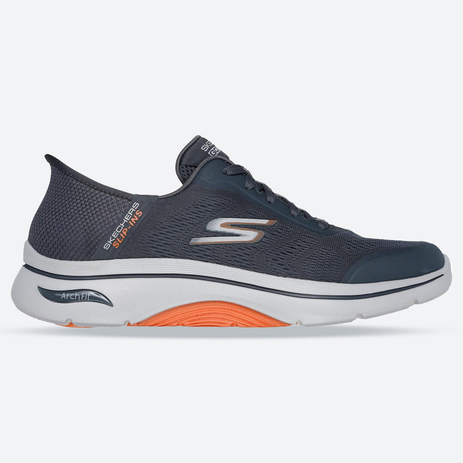 Men's Wide Fit Skechers 216602 Slip-ins Arch Fit 2.0 Simplicity Trainer in Navy - Image 11