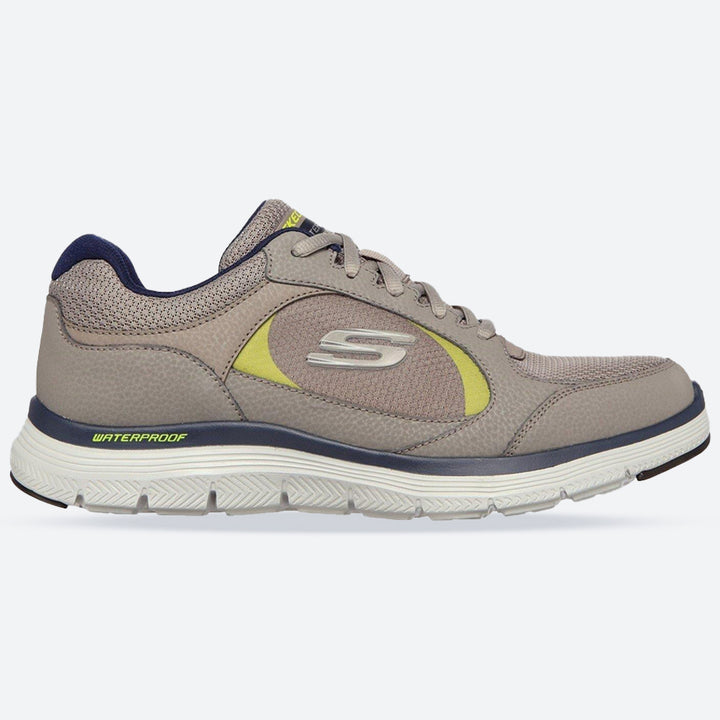 Mens Wide Fit Skechers 232222 Waterproof Luxury Flex Advantage 4.0 Walking Trainers in Grey - Image 1