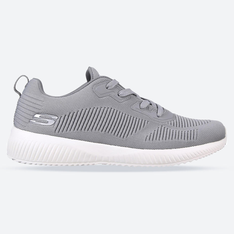 Mens Wide Fit Skechers 232290 Squad Trainers in Grey - Image 1