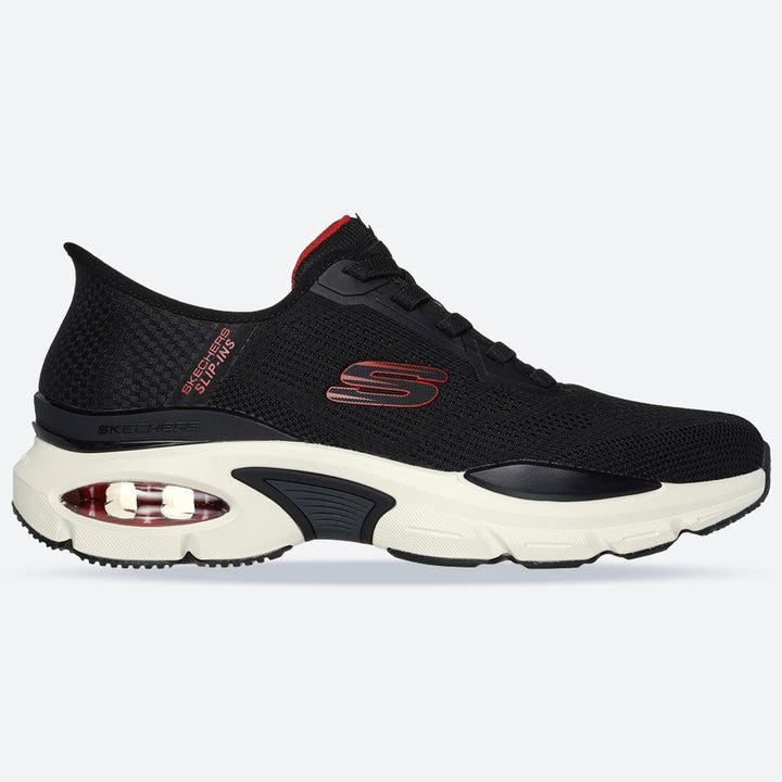Men's Wide Fit Skechers Slip-ins 232447 Skech Air Ventura Trainers in Black/Red - Image 1