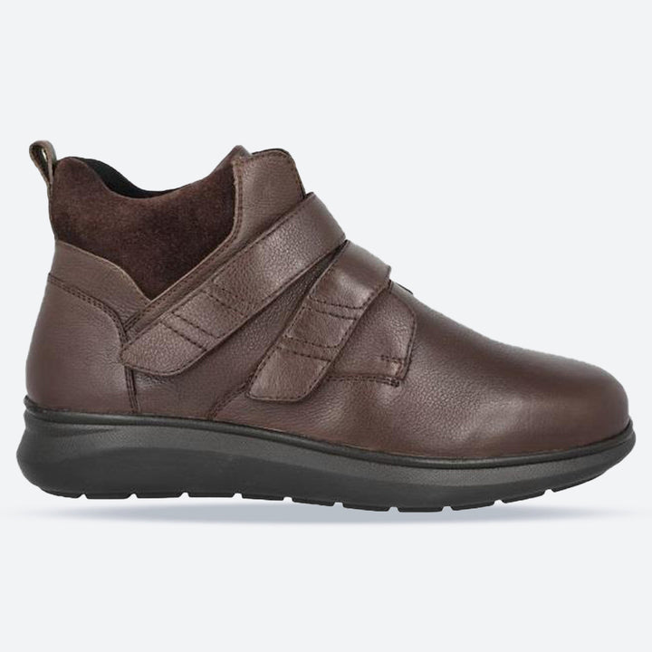 Men's Wide Fit DB Solomon Boots - Brown Lea / Suede in Brown Lea / Suede - Image 1