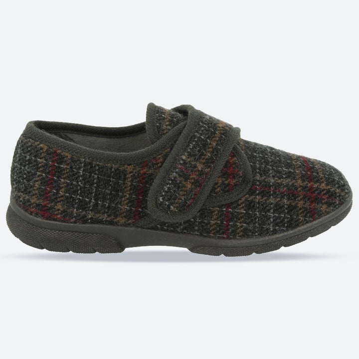 Mens Wide Fit DB Tartan Slippers