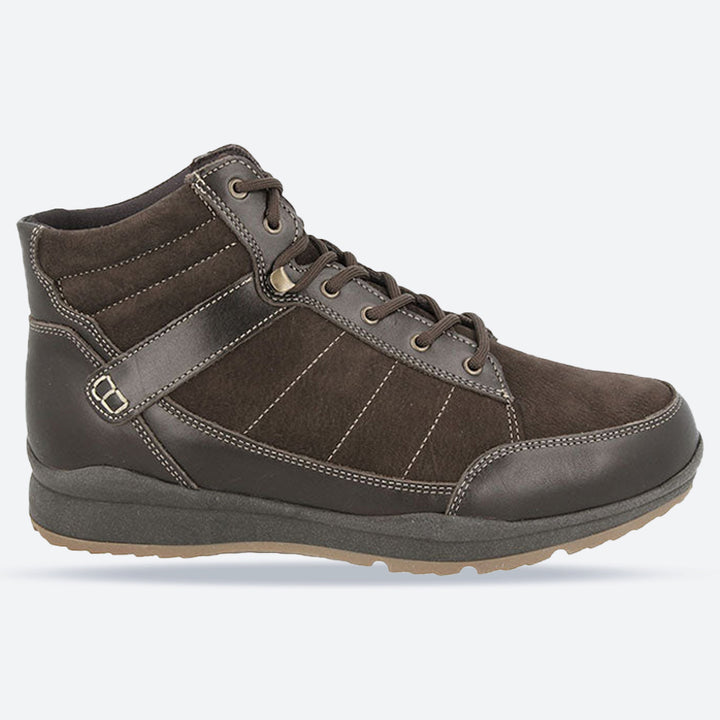 Mens Wide Fit DB Tilbrook Boots in Black Lea/Suede - Image 1