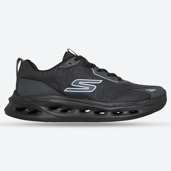 Men's Wide Fit Skechers 220417W Max Cushioning Glide Step Tukker Trainers in Navy/Blue - Image 1