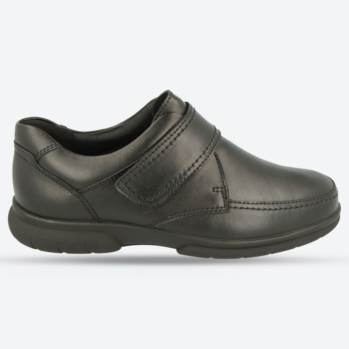 Mens Wide Fit DB Havant 2 Shoes in Black Leather - Image 1
