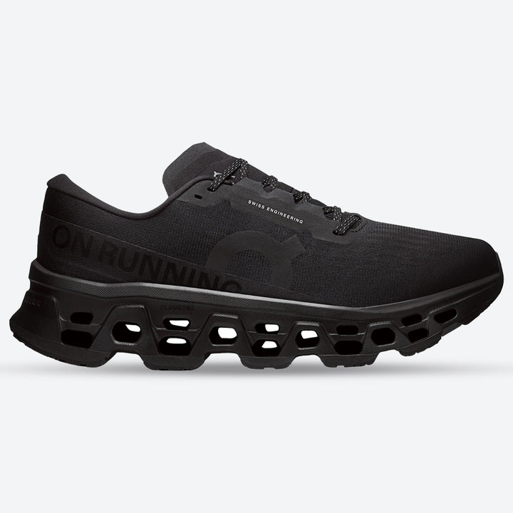 Mens Wide Fit On Cloudmonster 3 Trainers in Black - Image 1