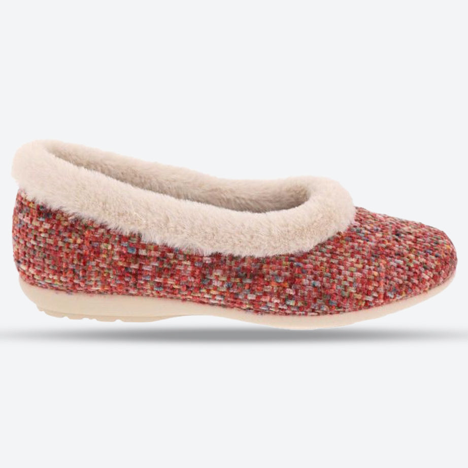 Women's Wide Fit DB Robyn Slippers in Rose Multi Textile - Image 1