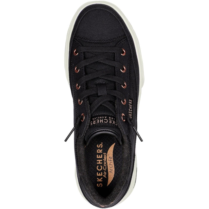 Women's Wide Fit Skechers 177190W Arch Fit Arcade Meet Ya There Shoes - Black