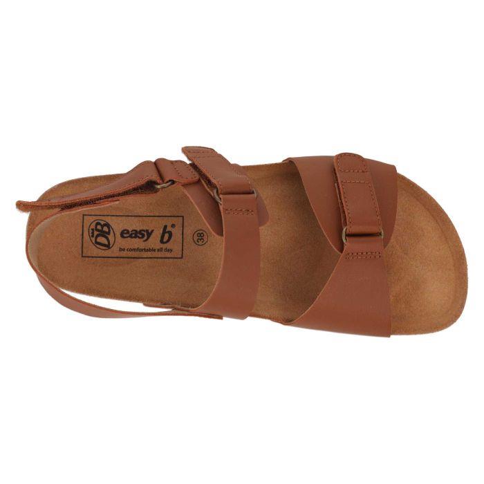 Women's Wide Fit DB Nettle Sandals in Tan Leather - Image 5