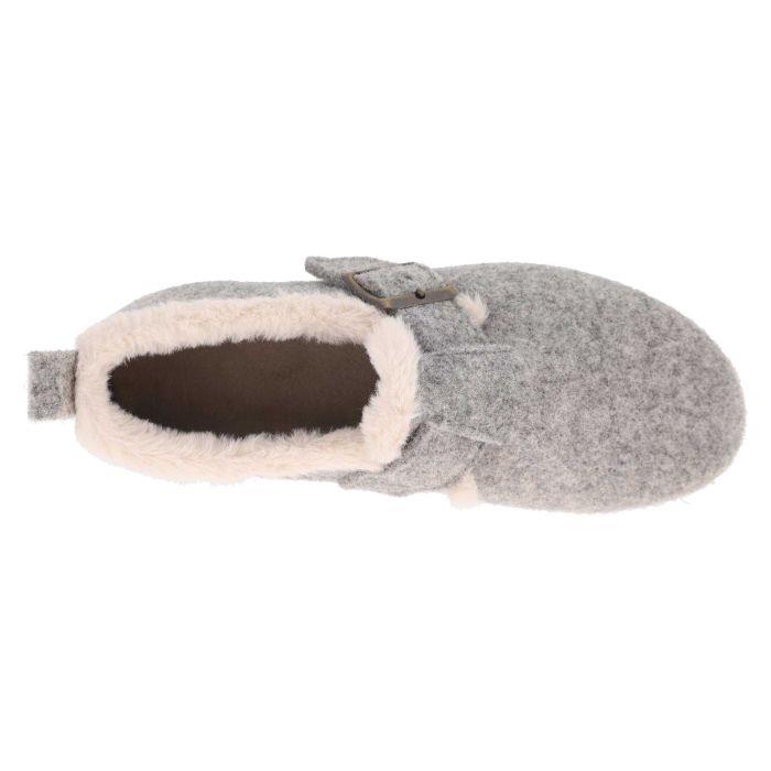 Women's Wide Fit DB Gracie Buckle Slippers in Navy Felt - Image 11