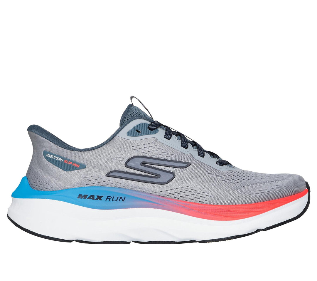 Men's Wide Fit Skechers 221000 Slip-ins Max Run Trainers in Grey/Multi - Image 2