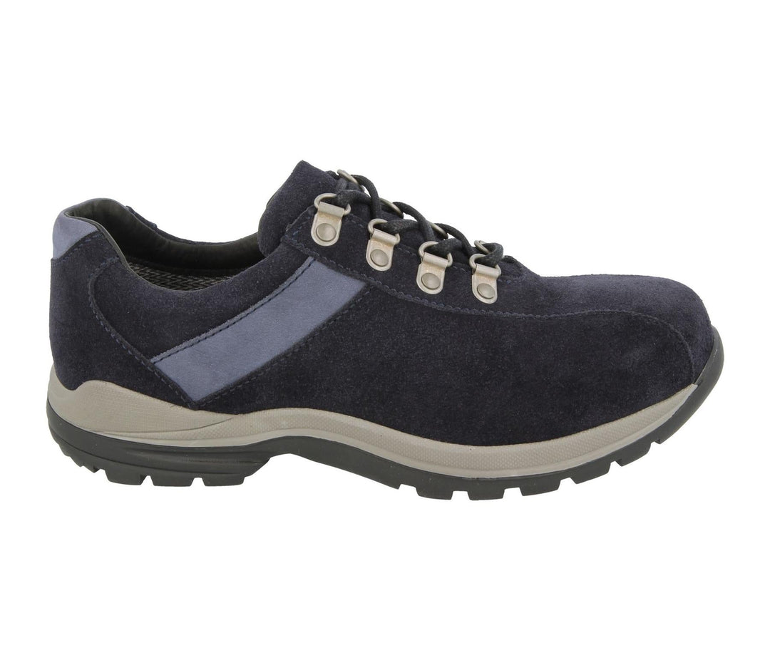 Womens Wide Fit DB Wyoming Walking Trainers in Black Suede - Image 7