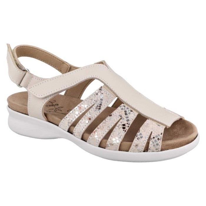 Women's Wide Fit DB Treasure Sandals in Sky Blue Leather - Image 1