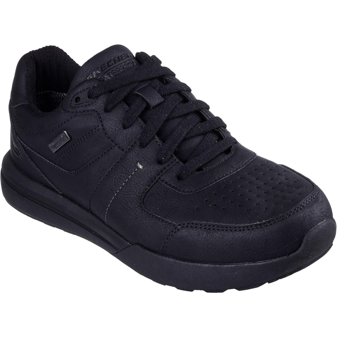 Men's Wide Fit Skechers 205236 Waterproof Netson Trainers in Black - Image 3