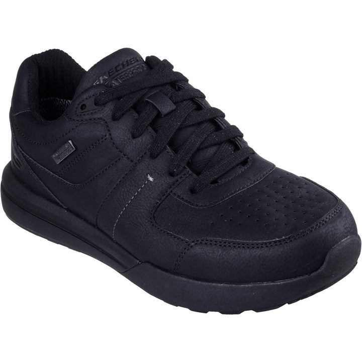 Men's Wide Fit Skechers 205236 Waterproof Netson Trainers in Black - Image 3