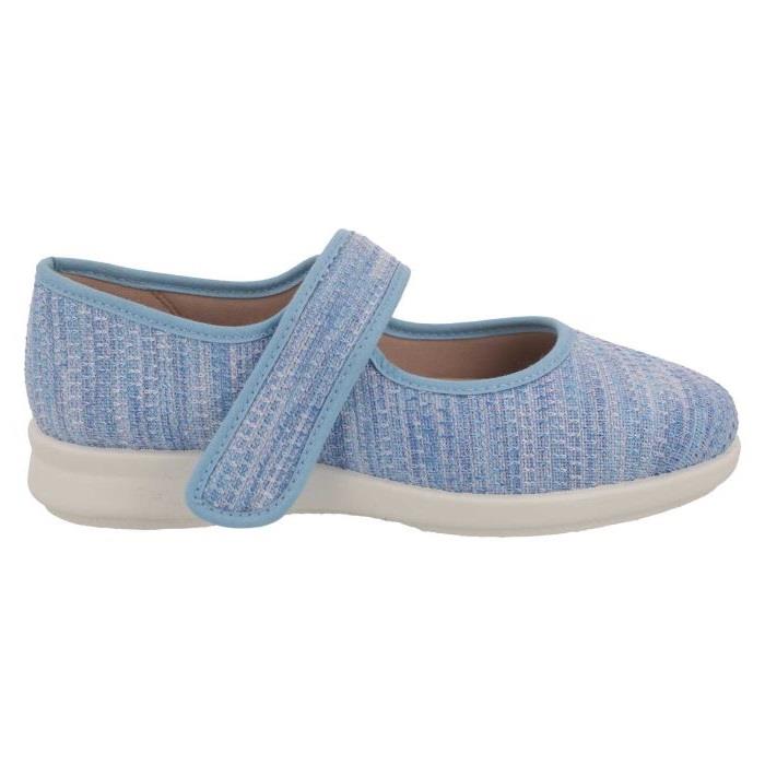 Women's Wide Fit DB Paloma Canvas Shoes in Blue / Multi Stretch - Image 1