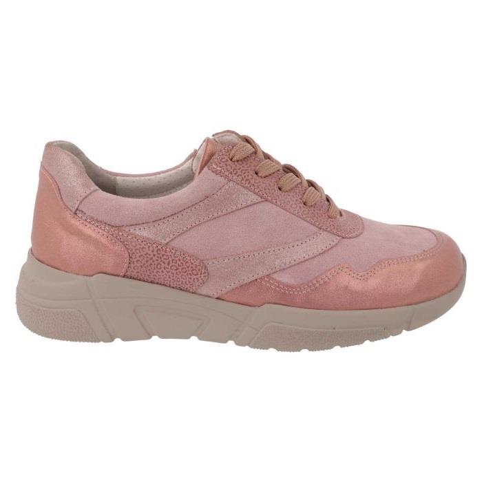 Women's Wide Fit DB Watercress Trainers in Navy Leather / Suede - Image 1