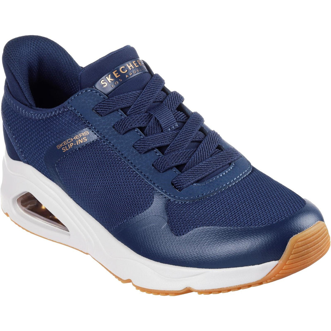 Women's Wide Fit Skechers 177116 Slip-ins Tres Air Uno Easy Steppers Trainers in Navy - Image 3