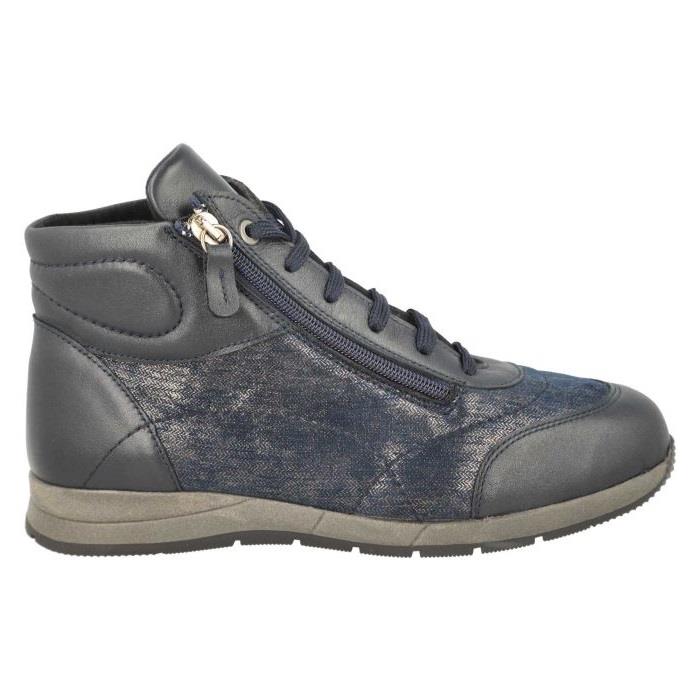 Women's Wide Fit DB Larkspur Boots in Black Leather / Stretch - Image 1