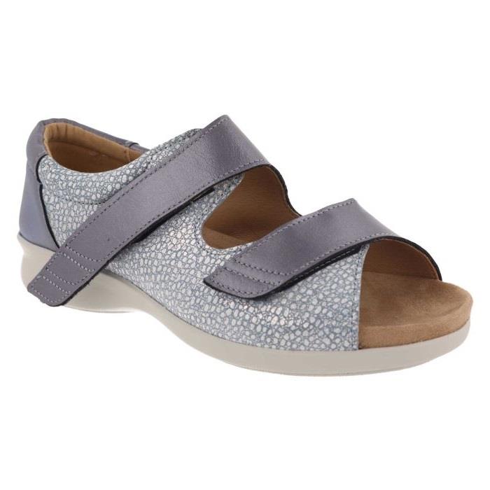 Women's Wide Fit DB Bugle Sandals in Sky Blue Multi Leather - Image 1