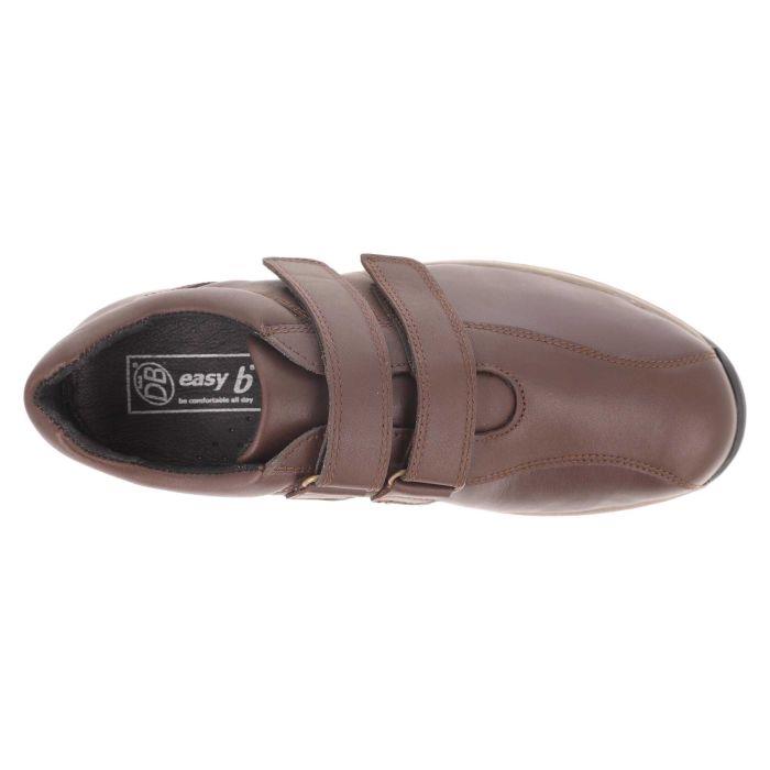 Men's Wide Fit DB Wayne Trainers in Black Leather - Image 1