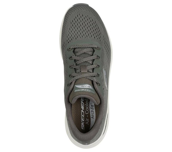 Women's Wide Fit Skechers 150051 Arch Fit 2.0 Big League Trainers - Olive