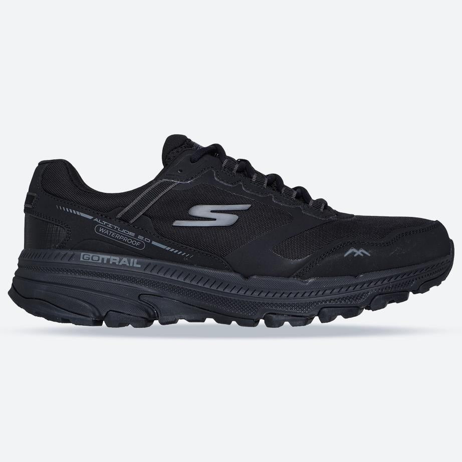 Men's Wide Fit Skechers Performance Go Run Trail Altitude 2.0 Trainers in Black - Image 1