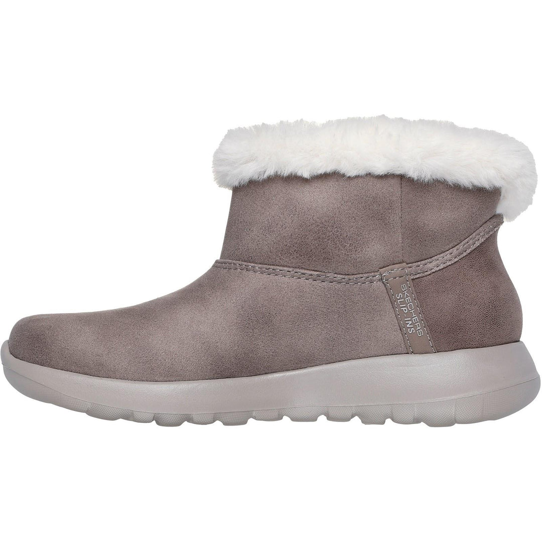 Women's Wide Fit Skechers 144800 Slip-ins On The Go Joy Cozy Dream Boots in Black - Image 9