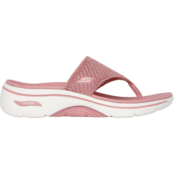 Women's Wide Fit Skechers 140861 Carrie Go Walk Arch Fit 2.0 Sandals in Black - Image 1