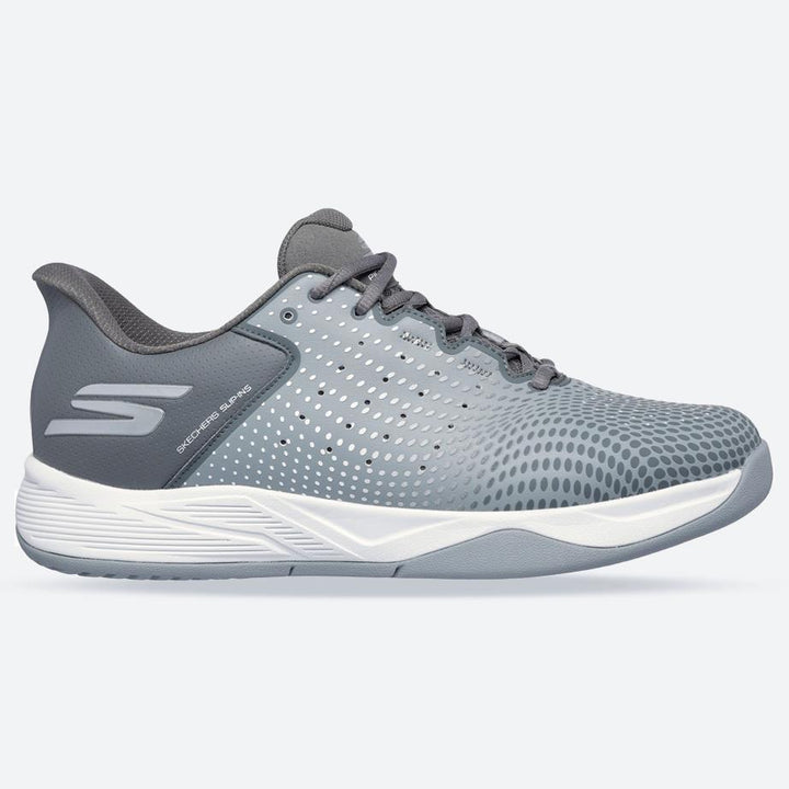 Men's Relaxed Fit Skechers Slip-ins 246101 Viper Court Reload Trainers in Grey/Charcoal - Image 1