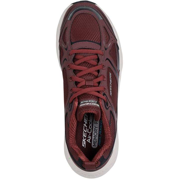 Men's Relaxed Fit Skechers 232844 Edgeride Exodis Trainers in Burgundy - Image 1