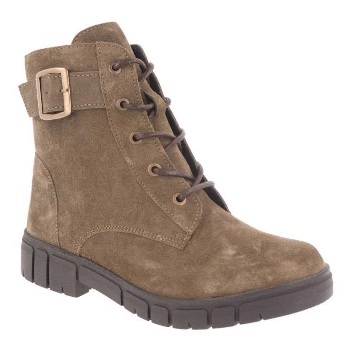 Women's Wide Fit DB Holly Ankle Boots in Brown Suede - Image 1
