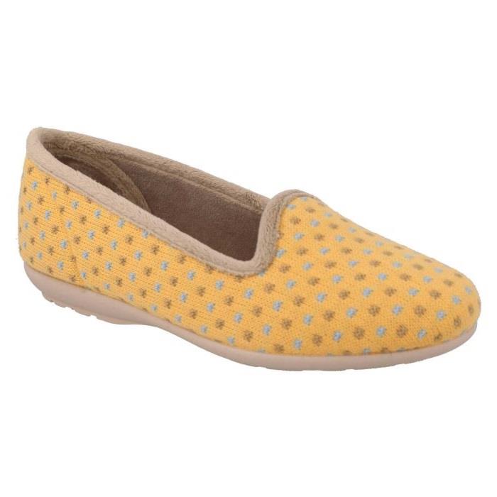 Women's Wide Fit DB Lacey Slip-on Slippers in Blue Multi Textile - Image 9