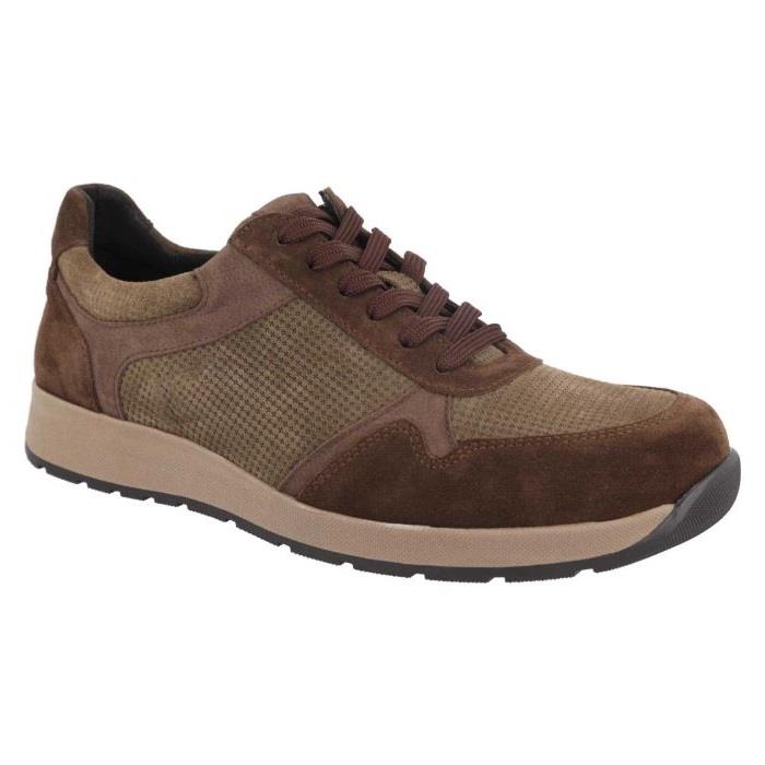Men's Wide Fit DB Hector Trainers in Black Suede - Image 1