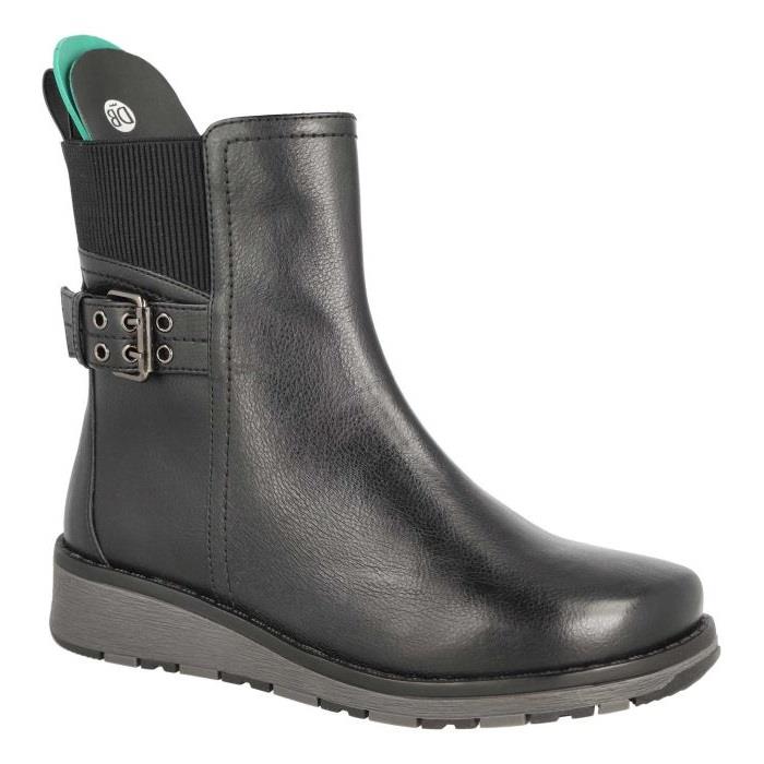 Women's Wide Fit DB Yosemite Boots in Black Synthetic - Image 1