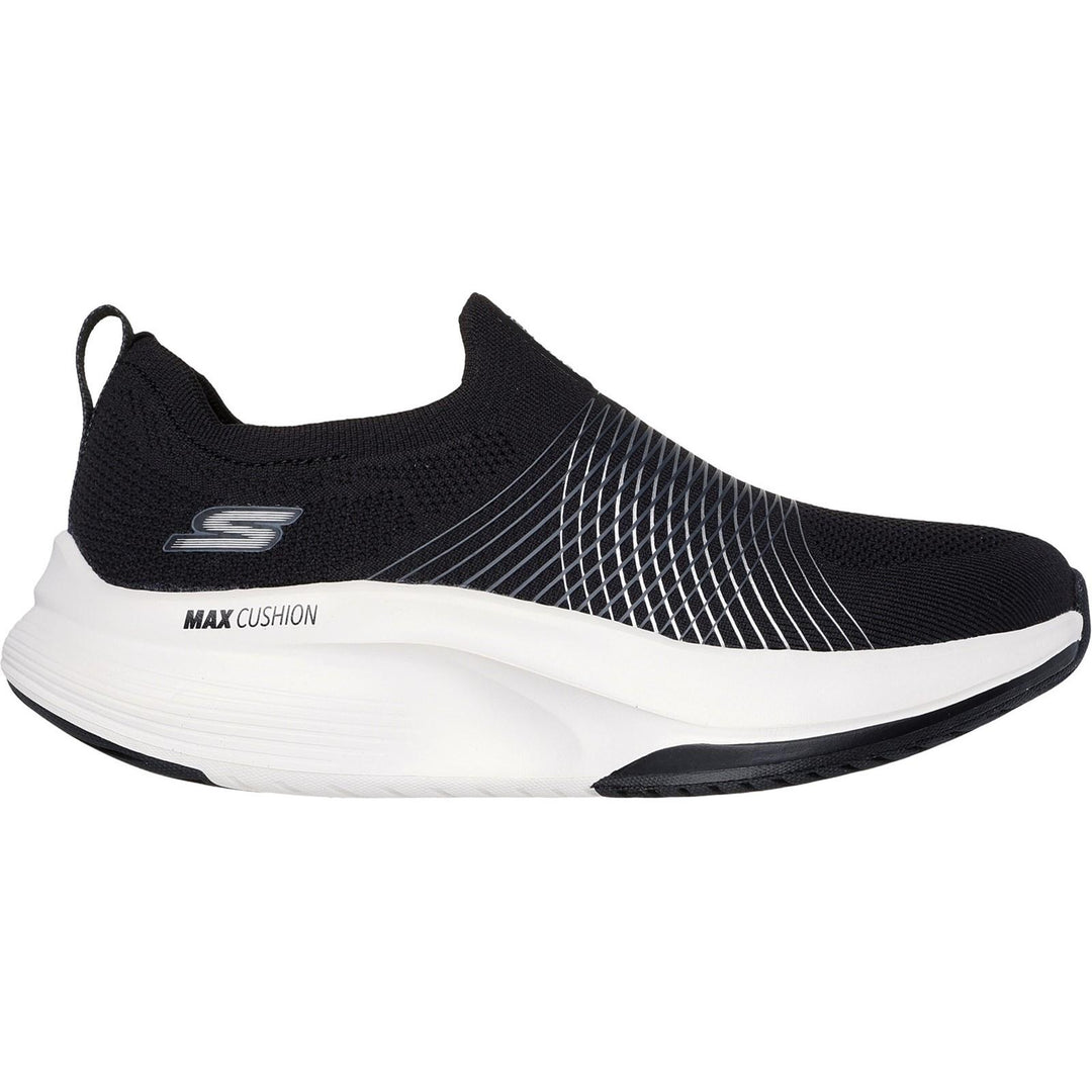 Women's Wide Fit Skechers 125052 Go Walk Max Walker Sally Trainers in Black/White - Image 2