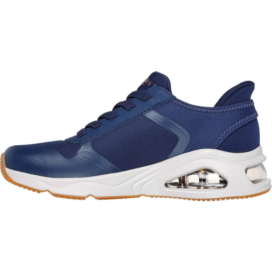 Women's Wide Fit Skechers 177116 Slip-ins Tres Air Uno Easy Steppers Trainers in Navy - Image 4