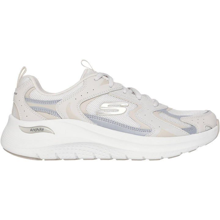 Women's Wide Fit Skechers 150332 Arch Fit 2.0 Vintage Luxe Trainers in Black/Rose Gold - Image 1