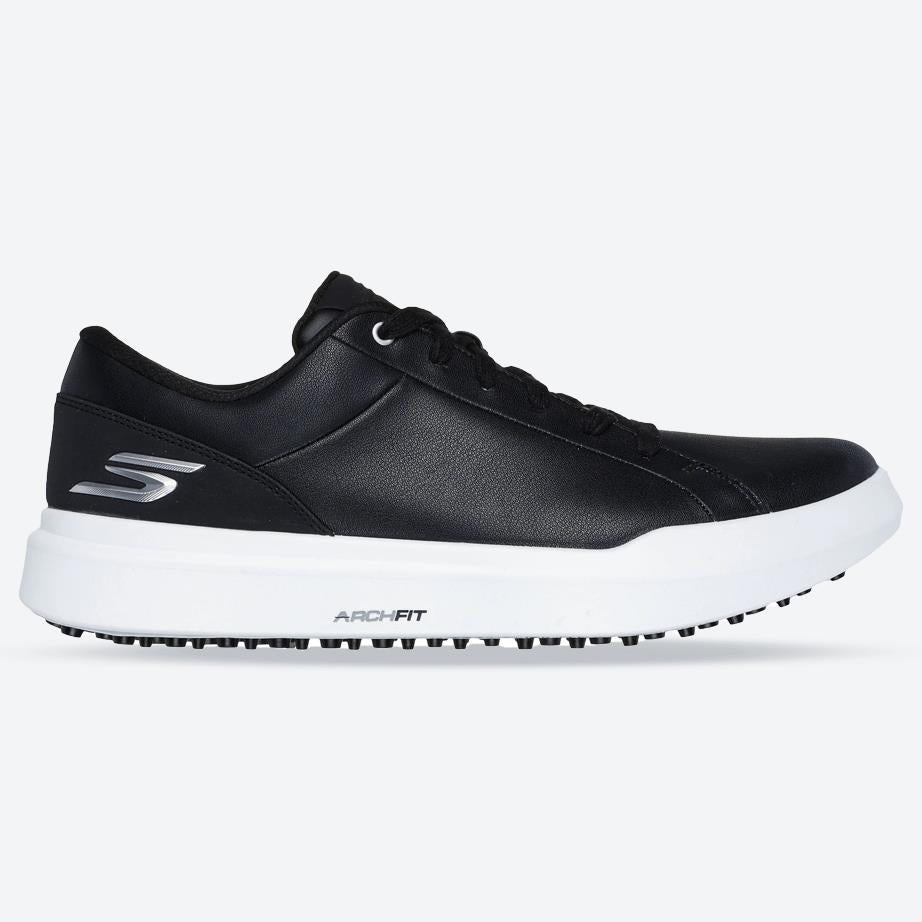 Men's Relaxed Fit Skechers 214128 Go Golf Drive 6 Waterproof Trainers in Black/White - Image 1