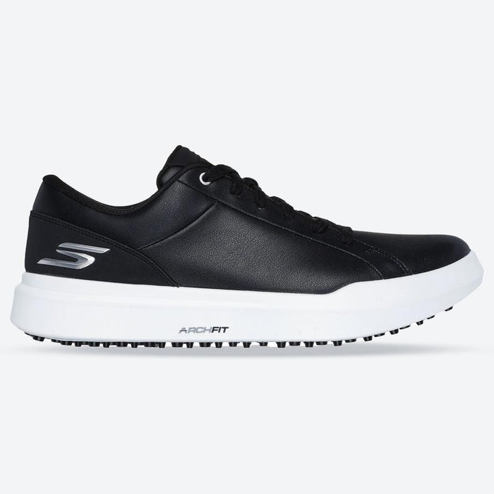 Men's Relaxed Fit Skechers 214128 Go Golf Drive 6 Waterproof Trainers in Black/White - Image 1