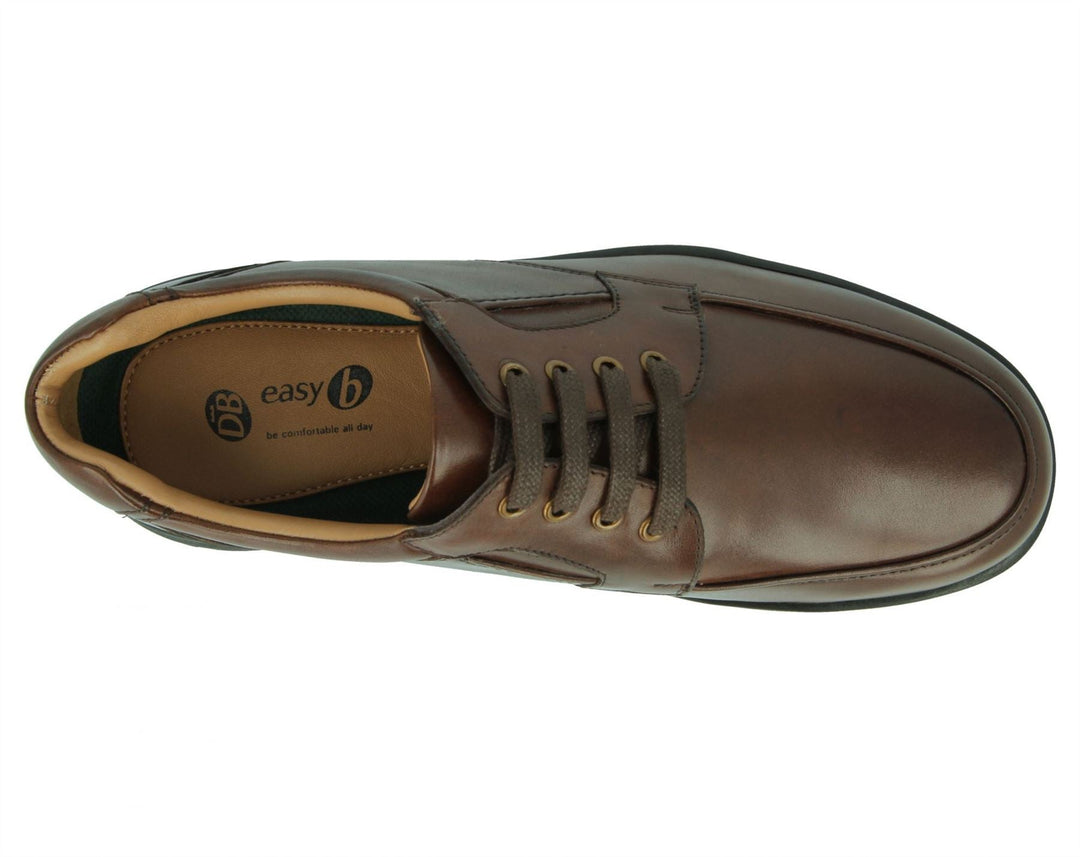 Mens Wide Fit DB Congo Shoes in Black Smooth Leather - Image 9