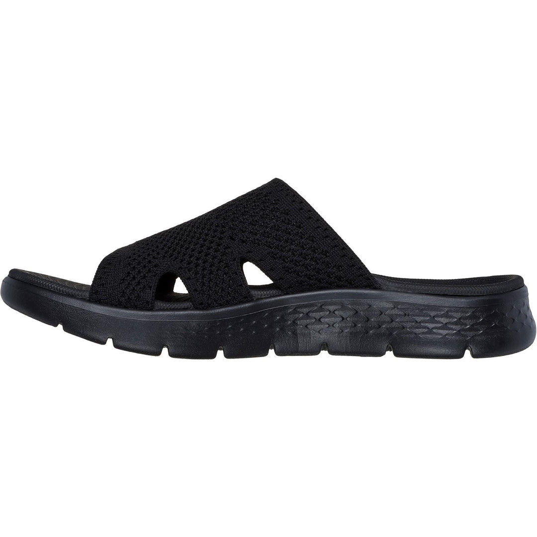 Women's Wide Fit Skechers 141425 Go Walk Flex Elation Sandals in Black - Image 4
