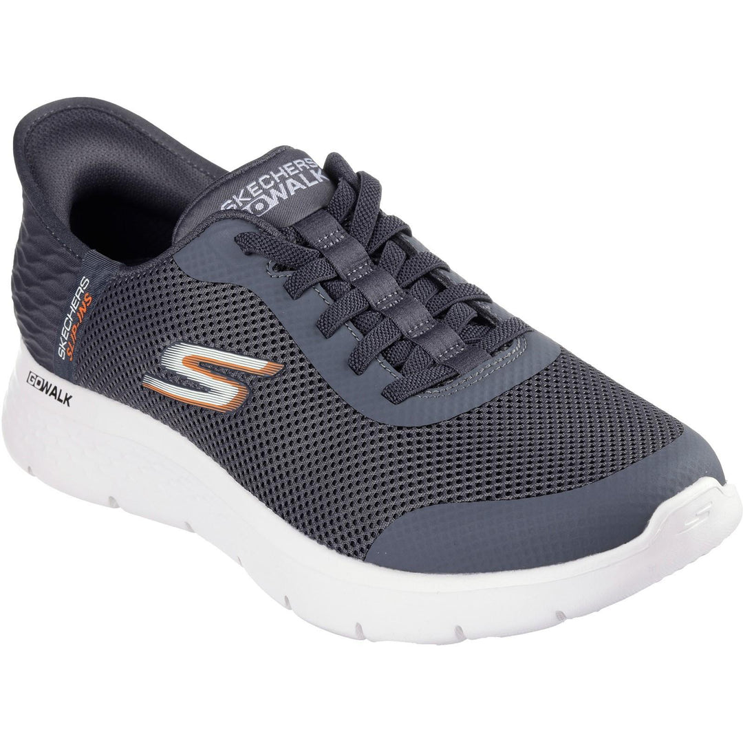 Men's Wide Fit Skechers 216324 Slip-ins Go Walk Flex Hands Up Trainers in Brown - Image 10