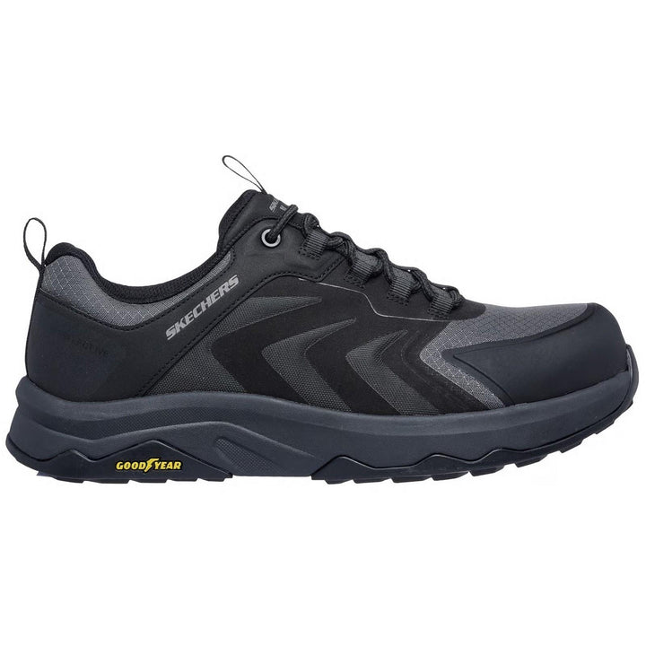 Men's Wide Fit Skechers 200255EC Work Safety Speed Flex Trekker Trainers in Black - Image 1