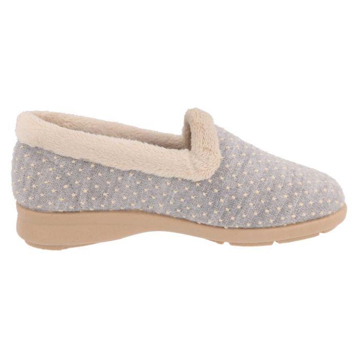 Women's Wide Fit DB Clover Slippers in Rose Star Stitched / Textile - Image 1