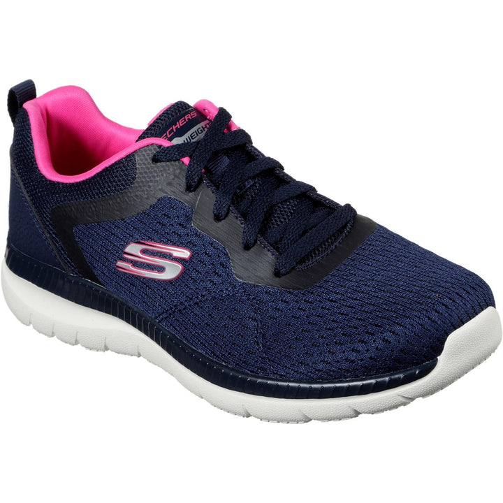 Women's Wide Fit Skechers 12607 Bountiful Quick Path Trainers in Black - Image 1