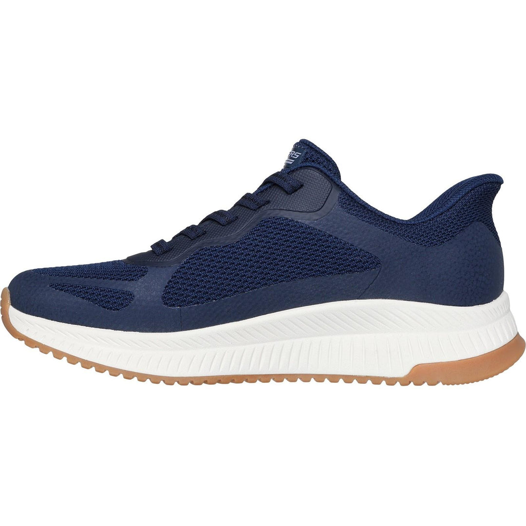 Women's Wide Fit Skechers 117624 Slip-ins Bobs Squad 4 Staple Look Trainers in Navy - Image 4